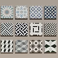 Stone mosaic floor tile mosaic floor tile 3d model