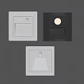 Modern Square Wall Lights With White And Black Finish Mounted On Gray Wall