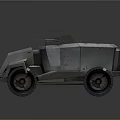 Futuristic Armored Functional Vehicle With Robust Structure