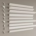 Different Styles of White Plaster Moldings with Ornate and Simple Designs for Home Decor