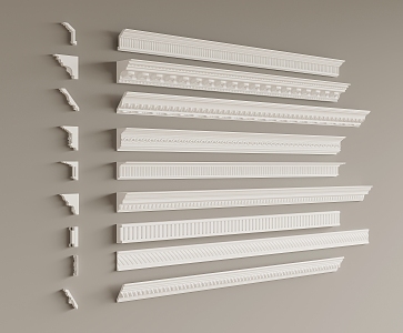 French plaster line 3d model