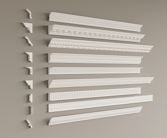 French plaster line 3d model