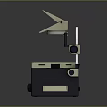 Projection Monitoring Device With Base Platform Control Knob And Adjustable Projection Arm