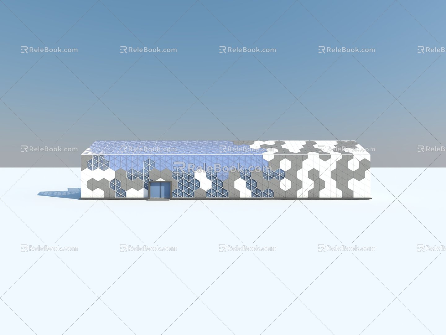 Mediterranean greenhouse greenhouse glass house sun room 3d model