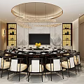 New Chinese-style private room large private room 3d model