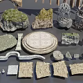 Rockery Stones In Landscape Design With Arch Structures Dome Elements Stone Slabs And Greenery