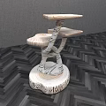 Natural Wooden Tea Table With Tree Stump Base And Multi Tier Design