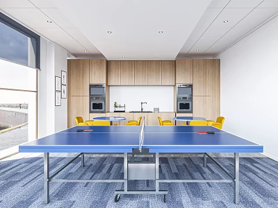 Modern Table Tennis Room Table Tennis Table Tea Room Leisure Table and Chair Rest Area 3d model