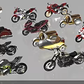 Diverse Motorcycle Collection Featuring Sporty Retro And Scooter Styles In Colorful Designs