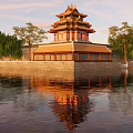 Chinese-style Ancient Palace Corner Tower 3d model