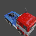 Game and Movie Character Optimus Prime Red White Truck with Autobot Logo
