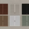 Various Colored Louvered Panel Doors With Brown Beige Black White And Green Finishes