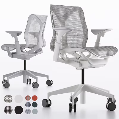 Ergonomic Mesh Office Chair With Adjustable Arms Multiple Color Options And Swivel Base 3d model