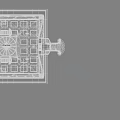 Classical Two Story Building With Spire Dome Black Roof And Balcony Staircase