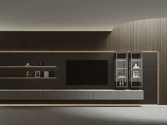 Modern Hanging Decorative Cabinet Decorative Rack TV Cabinet 3d model