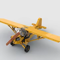 Brick Built Airplane Model With Detailed Structure 3d model