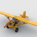 Lego toy plane propeller plane 3d model