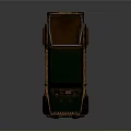 Green Vintage Off Road Jeep Truck With Muddy Exterior And Cargo Bed