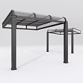 Outdoor Canopy With Sturdy Metal Frame And Transparent Roof For Sun Shade