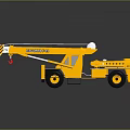 FENGSHUN Yellow Mobile Truck Crane With Extendable Boom And Red Hook Equipment