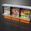 Commercial Display Refrigerator Freezer for Supermarket with Fruits Vegetables Meats Beverages