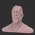 White Classical Game Movie Character Bust Sculpture With Detailed Facial Features