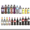Various Types of Assorted Beverage Bottles With Different Flavors And Colors