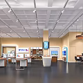 Modern Business Hall Telecom Business Hall Mobile Phone Store Digital Store Digital Store Display Cabinet Telecom Comprehensive Store Reception Desk 3d model