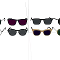 Stylish Sunglasses and Eyeglasses Collection with Different Frame Styles and Colors