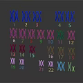 Blue X Shaped Symbols With Numbers Arranged In Rows On Gray Background With Reflection