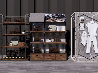 Industrial LOFT shelf clothing model