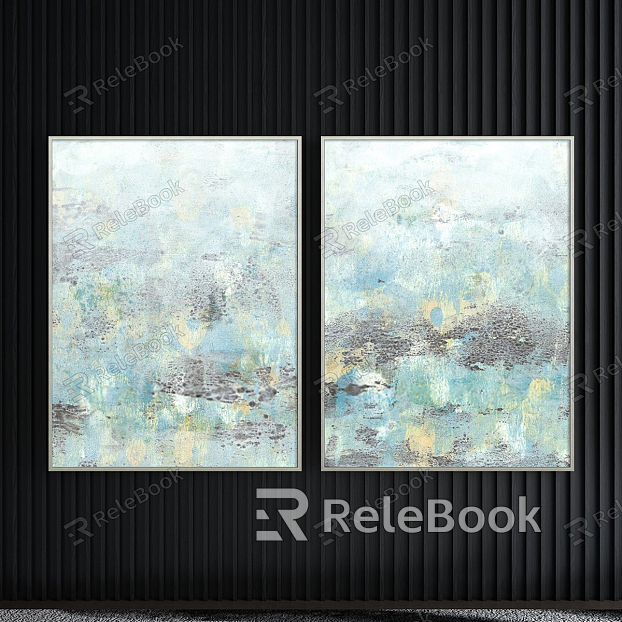 Modern abstract painting simple green living room abstract decorative painting model