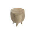 Natural Wood Stools With Round Top And Three Legs Simple Design 3d model