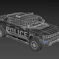Modern Police Pickup Truck With Emergency Lights And Law Enforcement Features