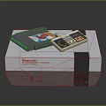 Classic Nintendo Entertainment System Console With Game Cartridge And Controller 3d model