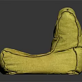 Comfortable Yellow Bean Bag Chair With Soft Fabric For Cozy Seating