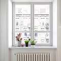 Kitchen Interior with Wooden Cabinets Light Blue Accents Yellow Chairs Round Table and Pendant Lights