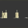Decorative Candles In Various Sizes And Shapes With Accessories On Black Background
