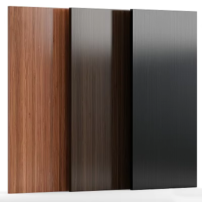 Stylish Wall Panels With Various Wood Grain Colors For Interior Design Options 3d model