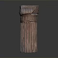 Classical Greek Column With Fluted Shaft And Decorative Scroll Capital