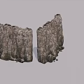 Natural Rock Formations With Textured Surface And Rugged Cliff Structures 3d model