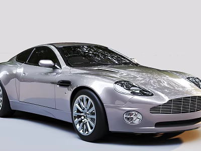 Silver Luxury Sports Car With Sleek Exterior And Shiny Body 3d model