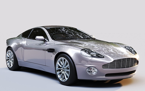 Grey Car sports car Aston Martin 3d model