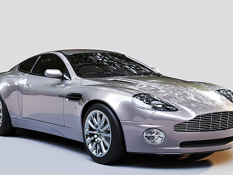 Grey Car sports car Aston Martin 3d model