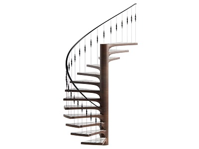 Antique spiral staircase 3d model