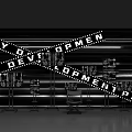 DIY Development POI Modern Installation Display With Film Strips And Black Silver Background