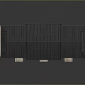 Traditional Architectural Building with Black Tile Roof Green Eaves Red Columns Stone Platform and Steps