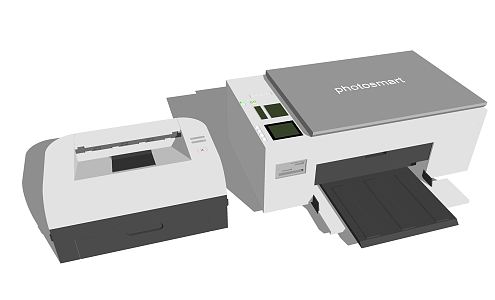 Modern Printer Equipment 3d model