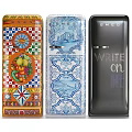SMEG Fridge Freezers With Colorful Patterns Blue White Floral And Black Write On Me Designs