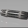 Silver Metallic Mechanical Sleeve With Holes Stripes And Geometric Design